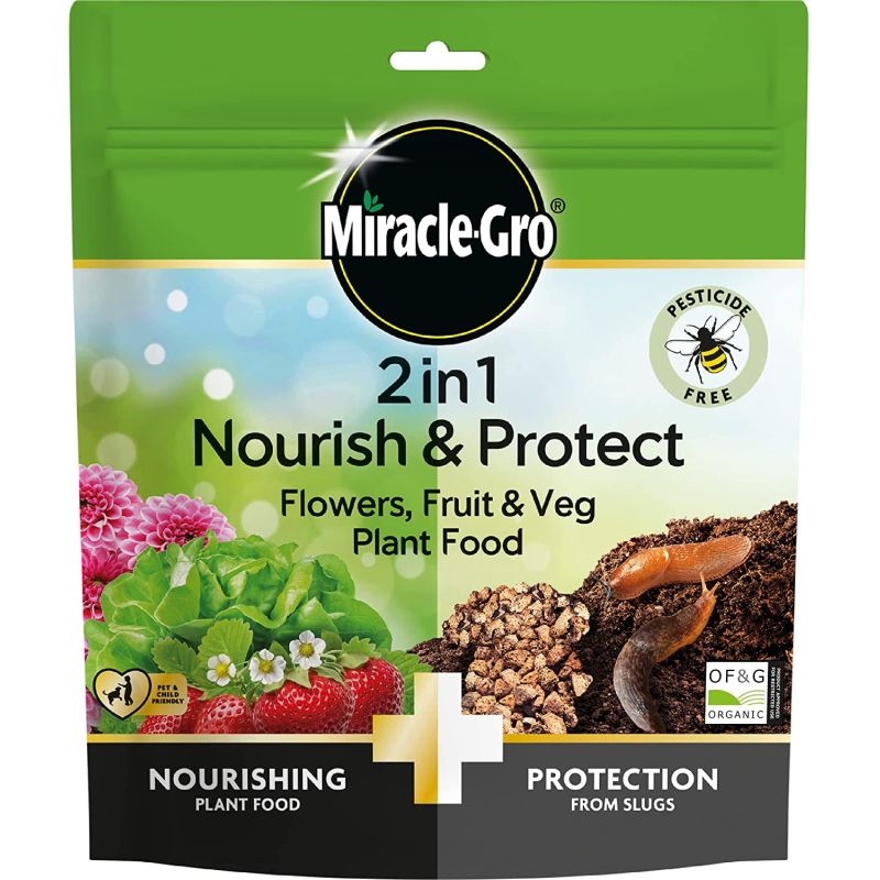 Miracle-Gro® 2 in 1 Nourish & Protect Flowers, Fruit & Veg Plant Food 1kg