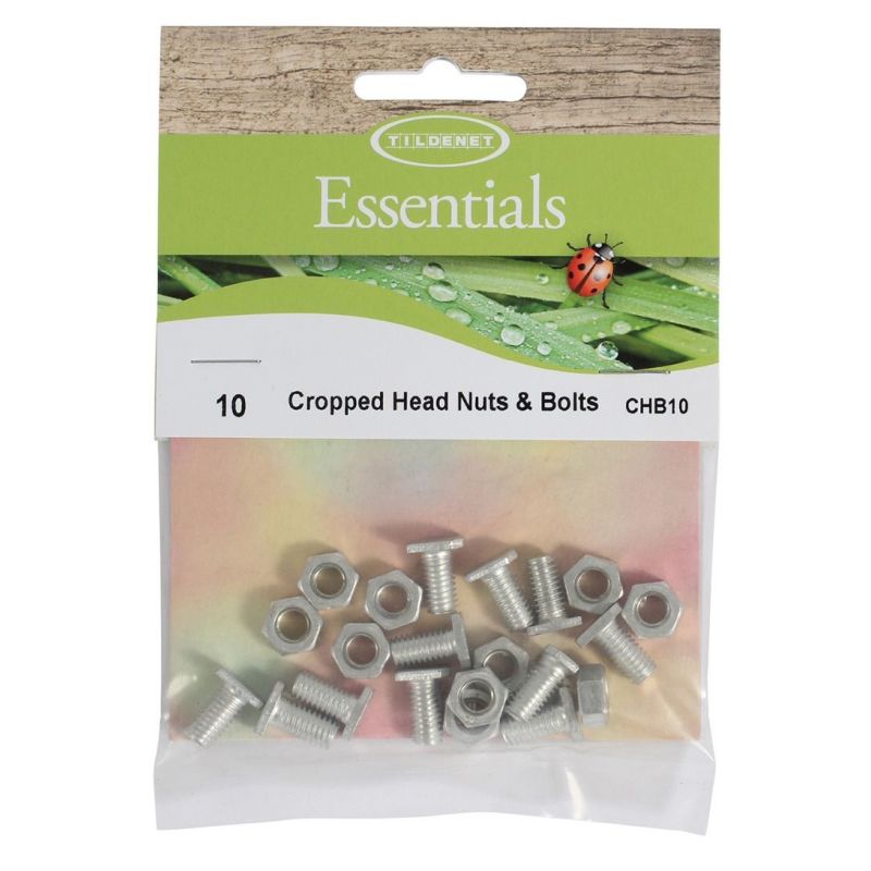 Cropped Head Nuts & Bolts - Pack of 10