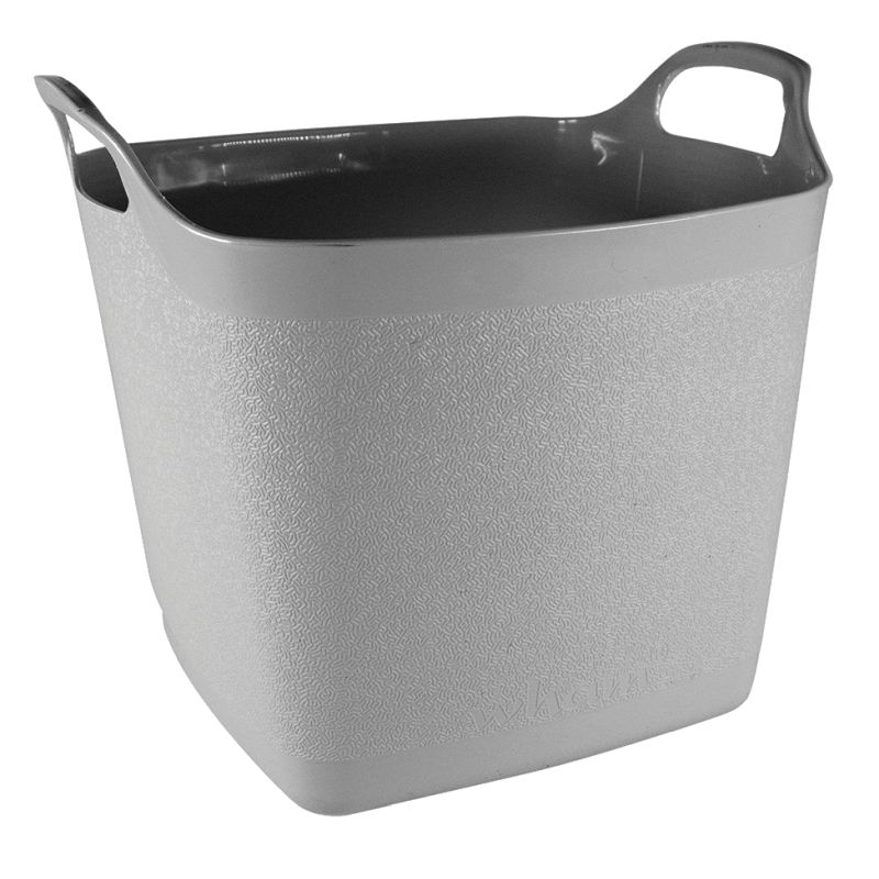 Square Flexi-Tub - Soft Grey - 15ltr