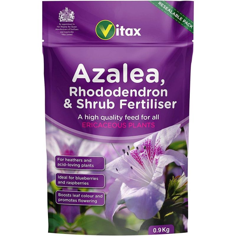 Vitax Azalea, Rhododendron & Shrub Fertiliser 0.9kg Pouch