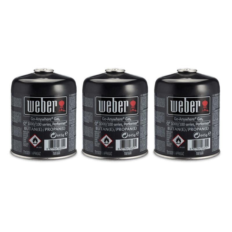 Weber Go-Anywhere Gas - Triple Cannister Pack