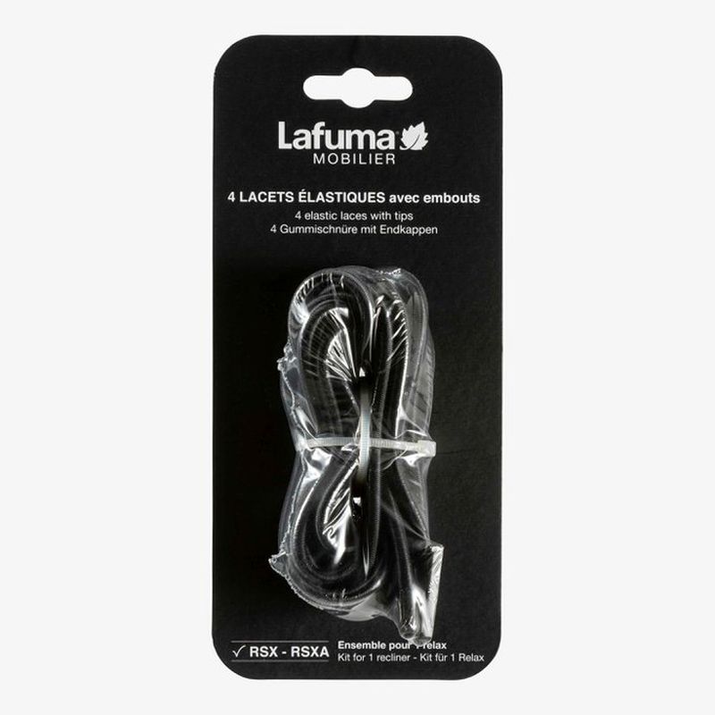 LaFuma Set of Elastic Laces - Black