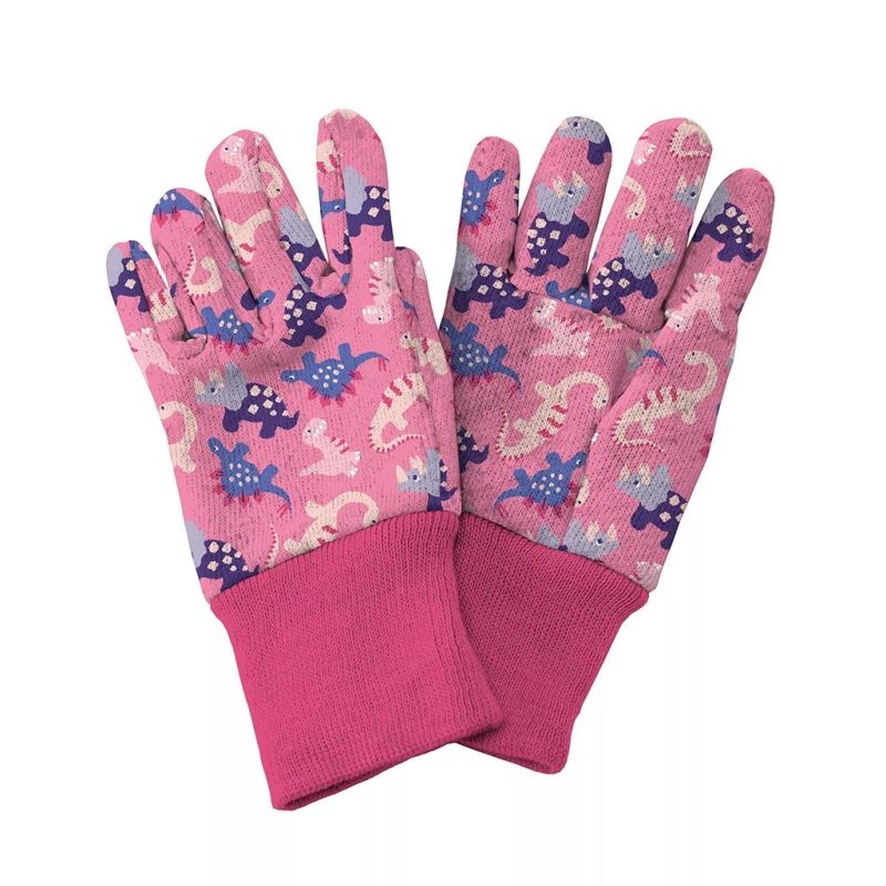 Kent & Stowe Pink Dinosaur Kids Gardening Gloves