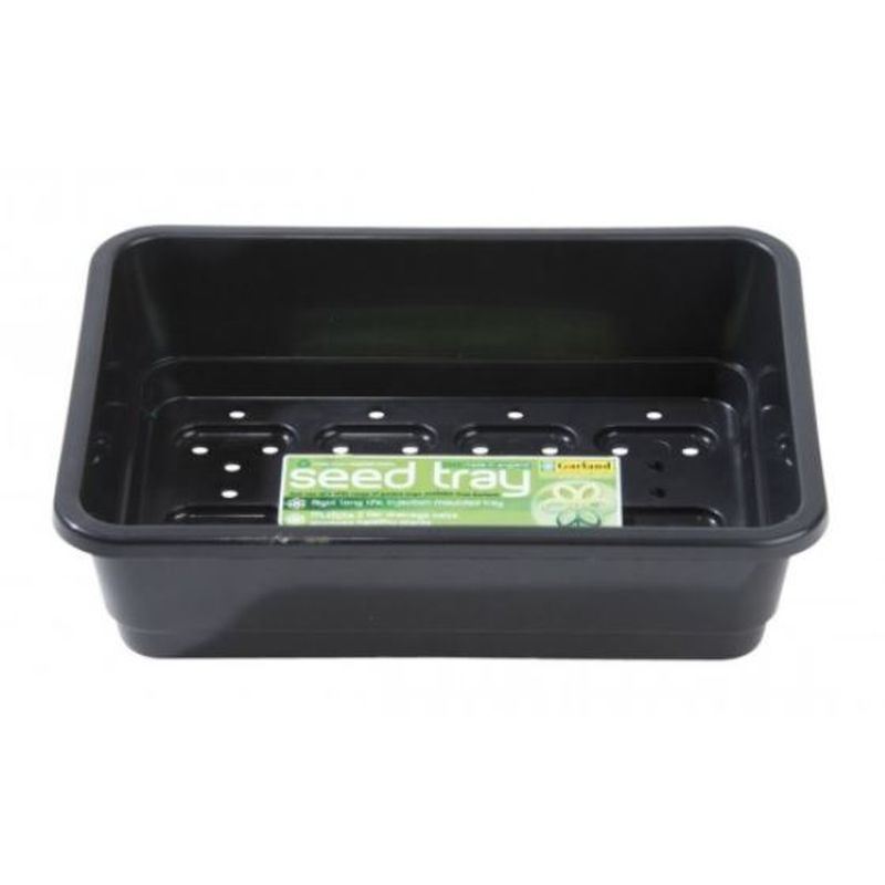 Small Seed Tray Black With Holes