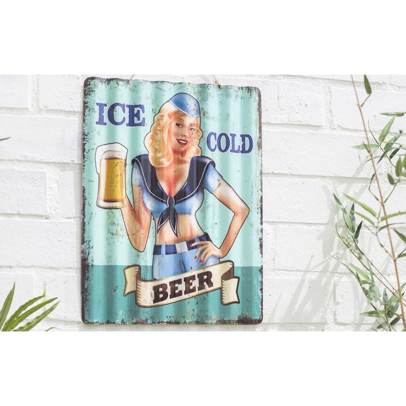 ICE COLD BEER Wall Sign