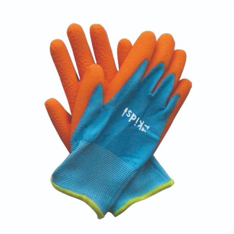 Kids Gardening Gloves - Junior Diggers - Orange & Blue - Age 6-10yrs
