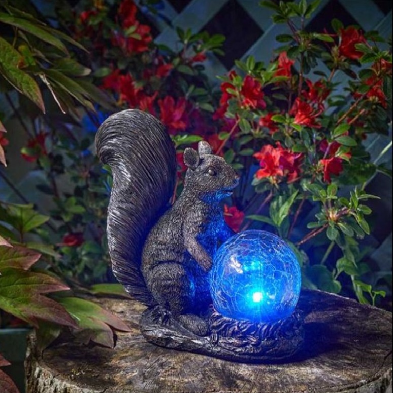 Smart Garden Solar Figurine - Squirrel Sphere