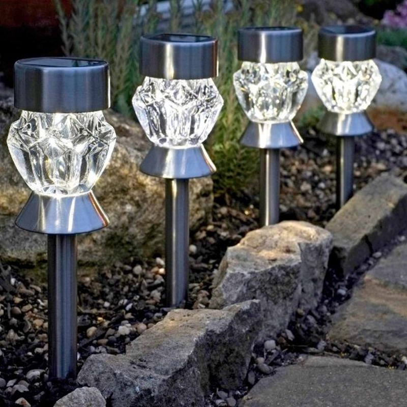 Smart Garden Solar Crystal Stake Lights - 4 Pack