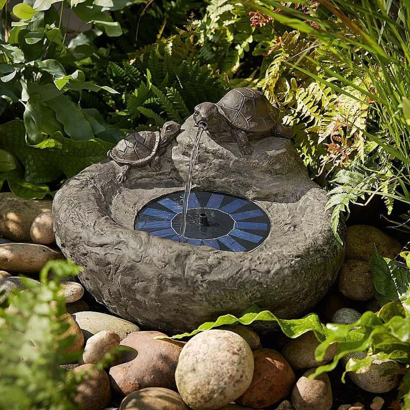 Kaemingk Solar Turtle Water Fountain