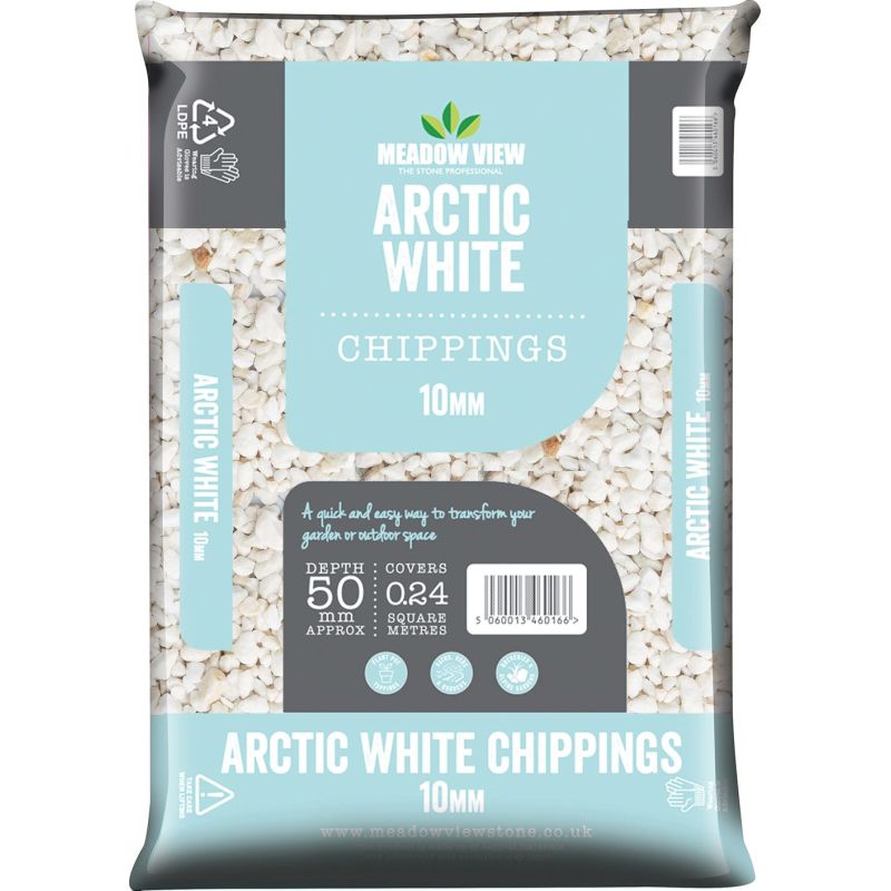 Meadow View Arctic White Chippings 10mm