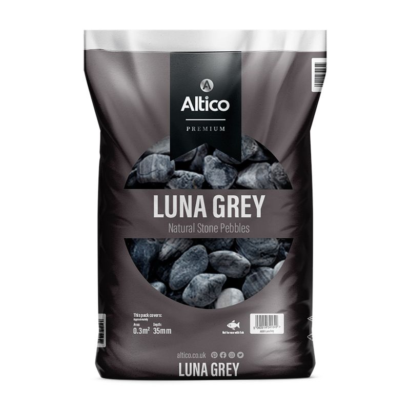 Altico Luna Grey Natural Stone Pebbles 30-60mm