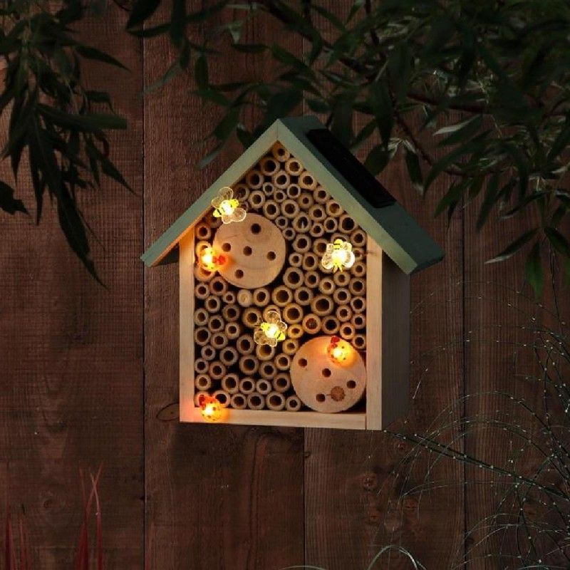 Insect House Hotel with Solar Lights