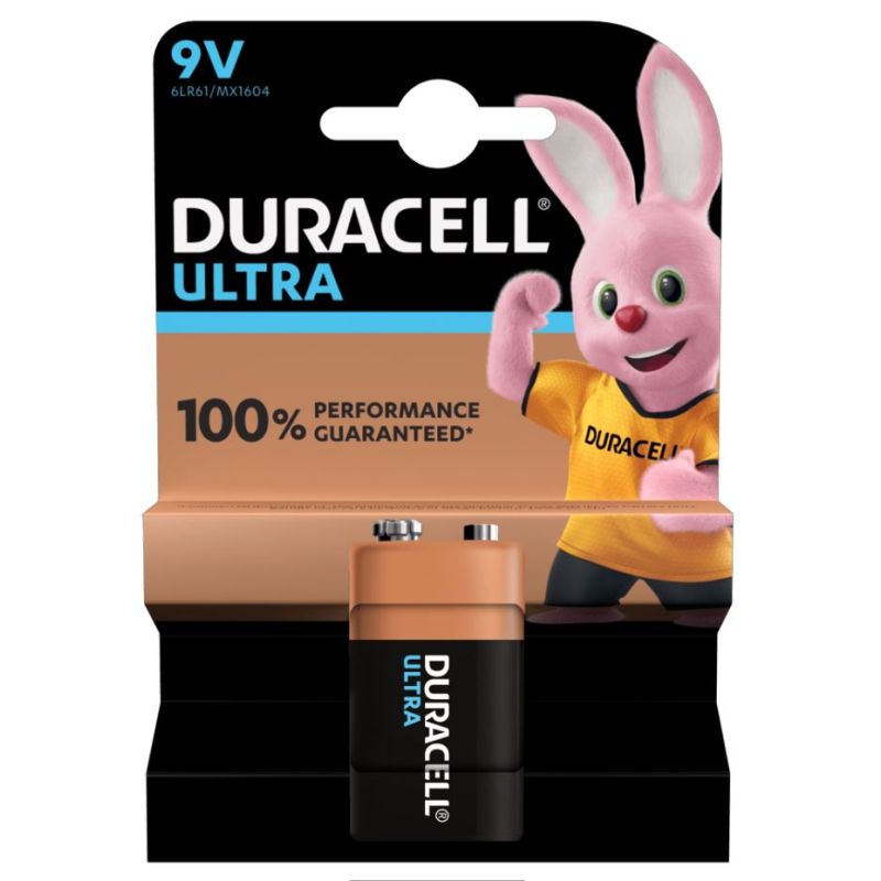 Duracell Ultra Type 9V Alkaline Battery - 1 Pack