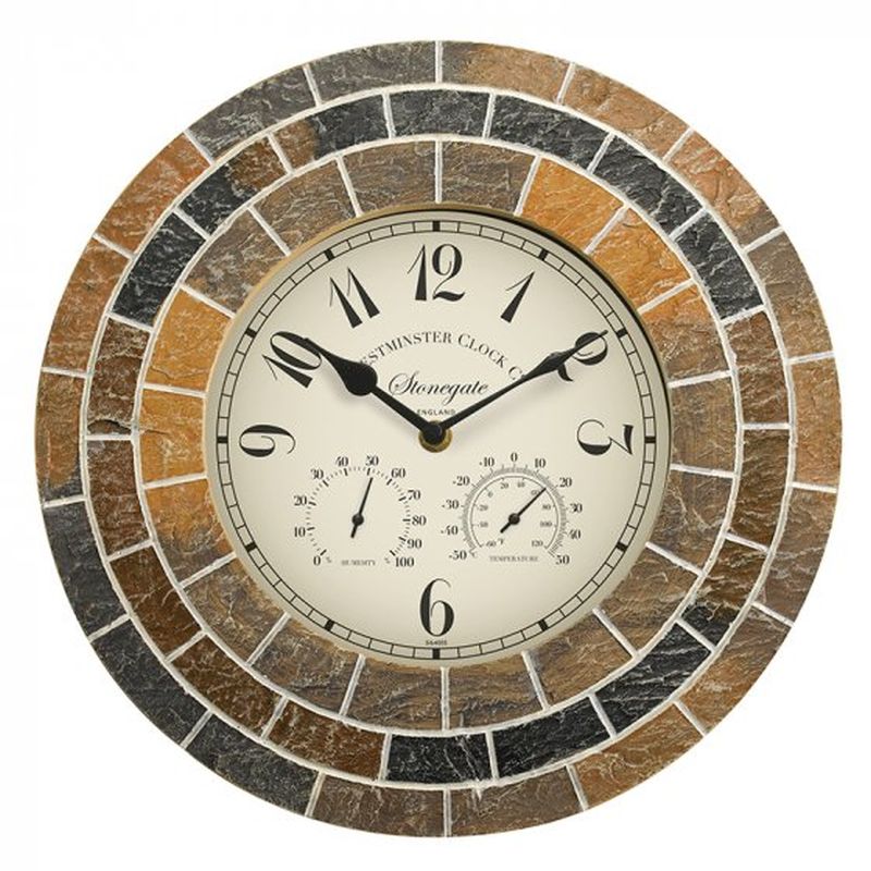 Stonegate Mosaic Clock 14in