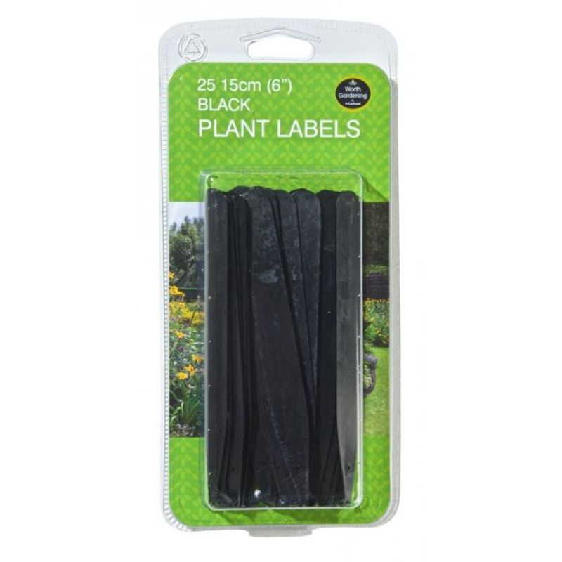 15cm (6") Black Plant Labels - 25 Pack