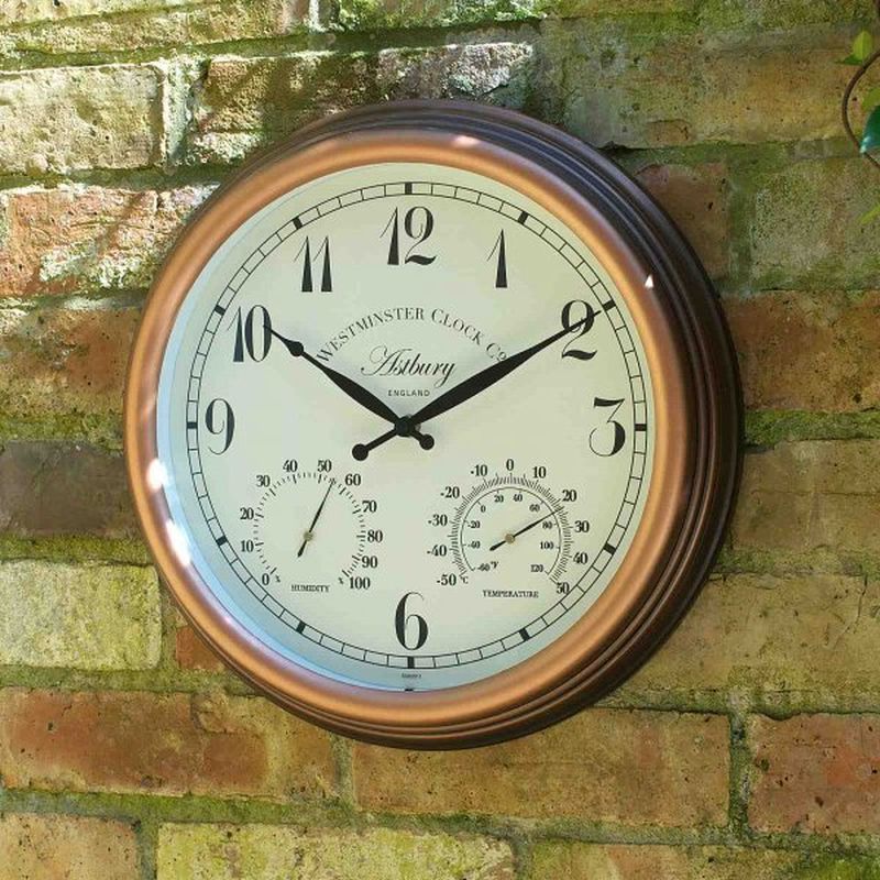 Astbury Wall Clock & Thermometer 15in