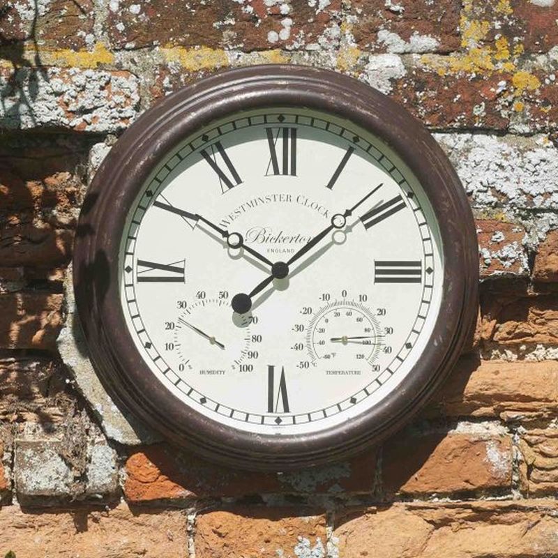 Bickerton Wall Clock & Thermometer 15in