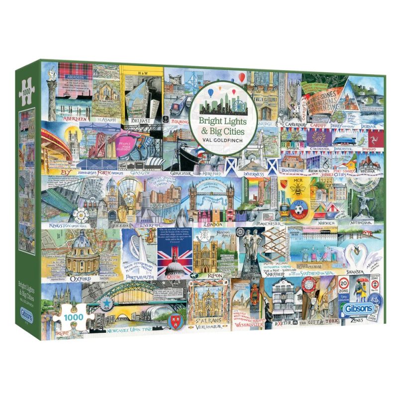 Gibsons Jigsaw Puzzle - Bright Lights & Big Cities - 1000 Pieces